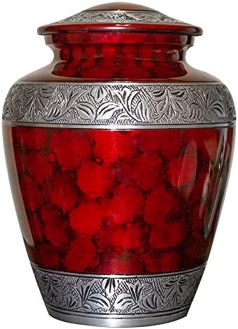 Extra Large Red Cremation Urn for Two Adults