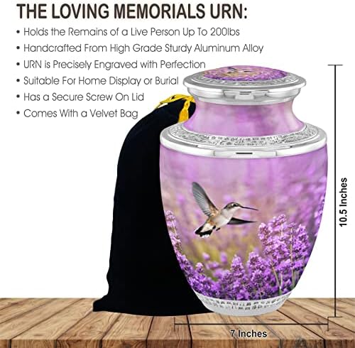 Elegant Hummingbird Cremation Urns for Adult Ashes