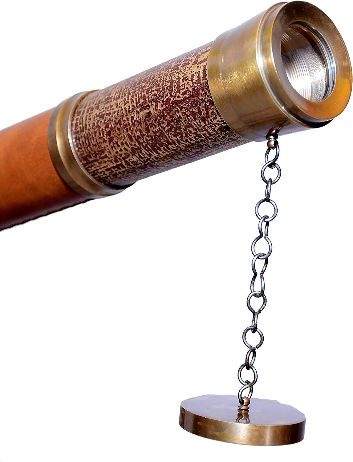 Vintage Handmade Brass Telescope Decor