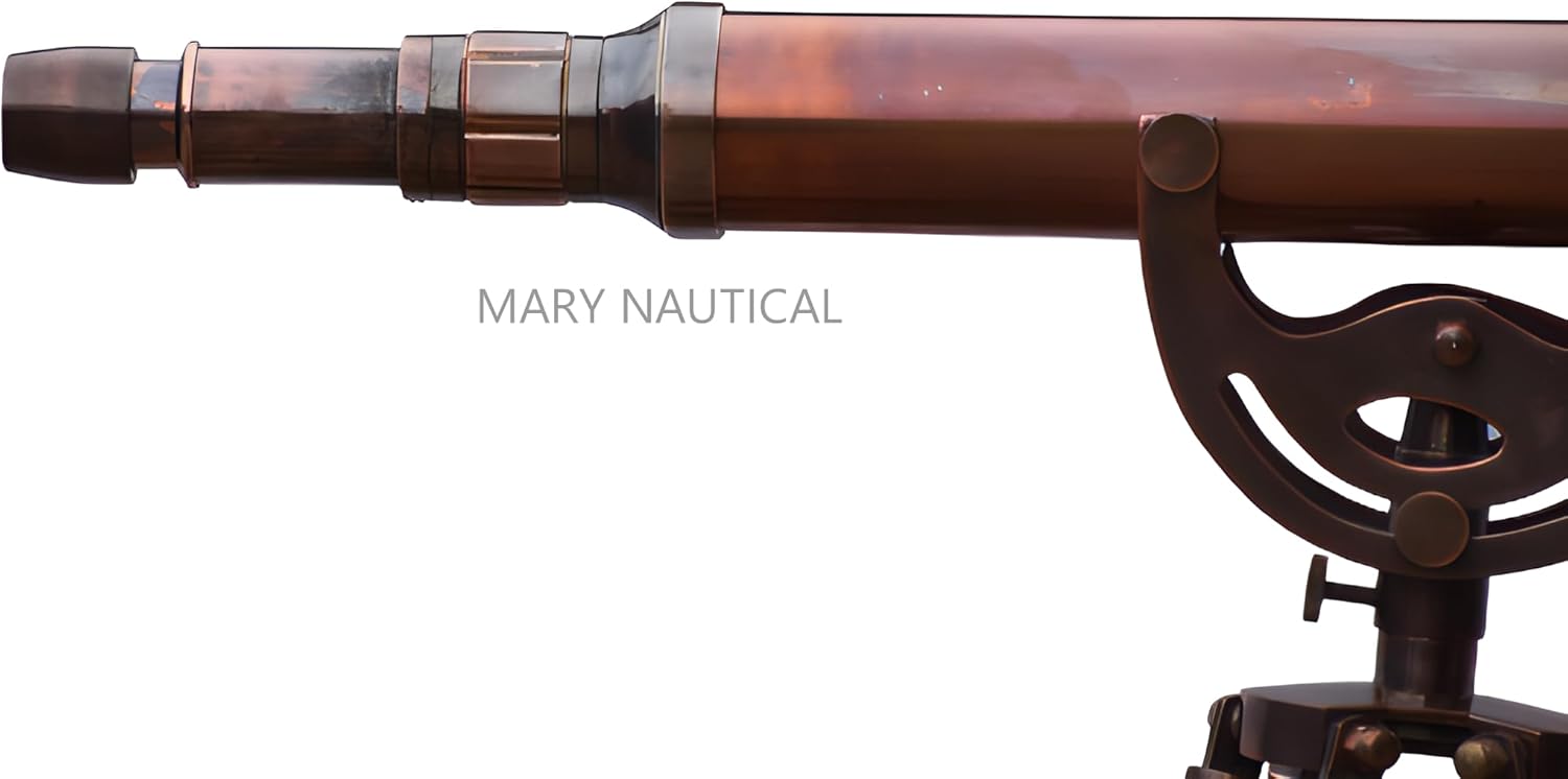 Vintage Anchor Style Telescope With Stand Wooden Tripod 50 Inch