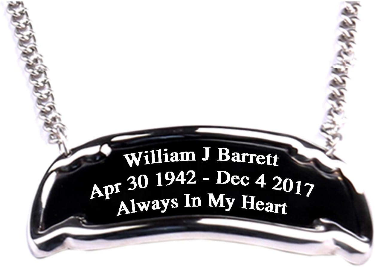 Custom Engraved Brass Name Tag for Cremation Urn