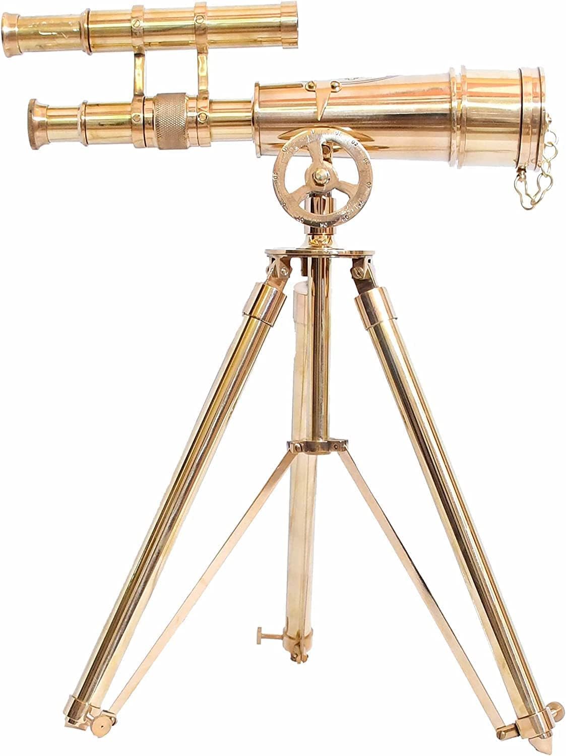 Vintage Harbor Master Telescope with Brass Stand