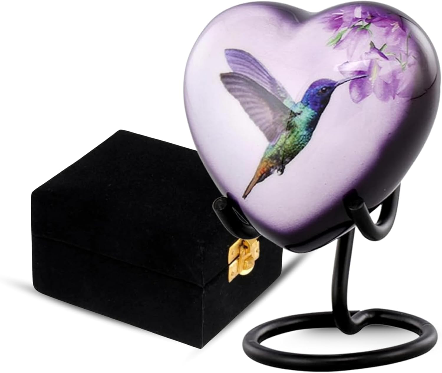 Heart Shape Keepsake Cremation Urn for Ashes Metal Mini Urn for Humans or Pets