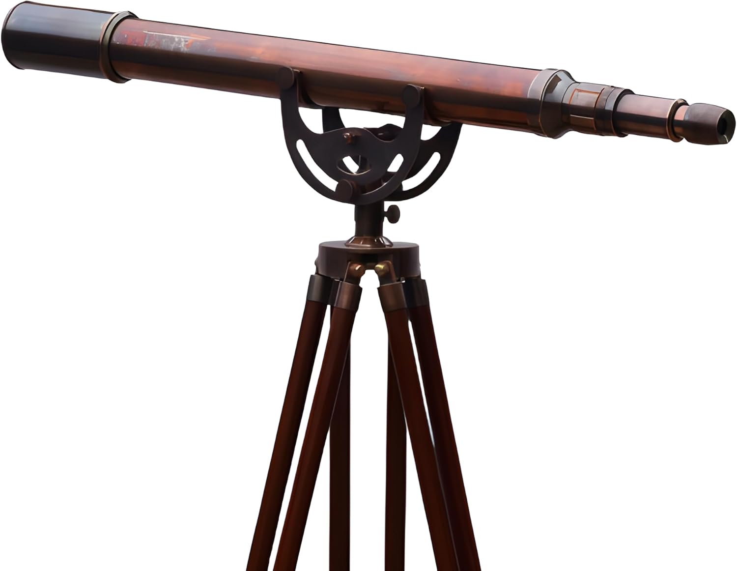 Vintage Anchor Style Telescope With Stand Wooden Tripod 50 Inch