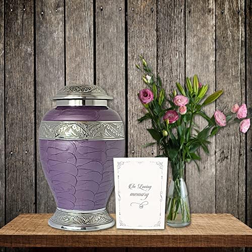 Violet Urn for Ashes - Personalized Keepsake Urn for Family Members