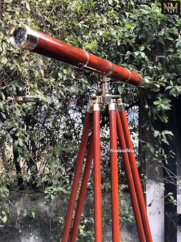 Floor Standing Telescope - 54 Inches Brass Nautical Decor