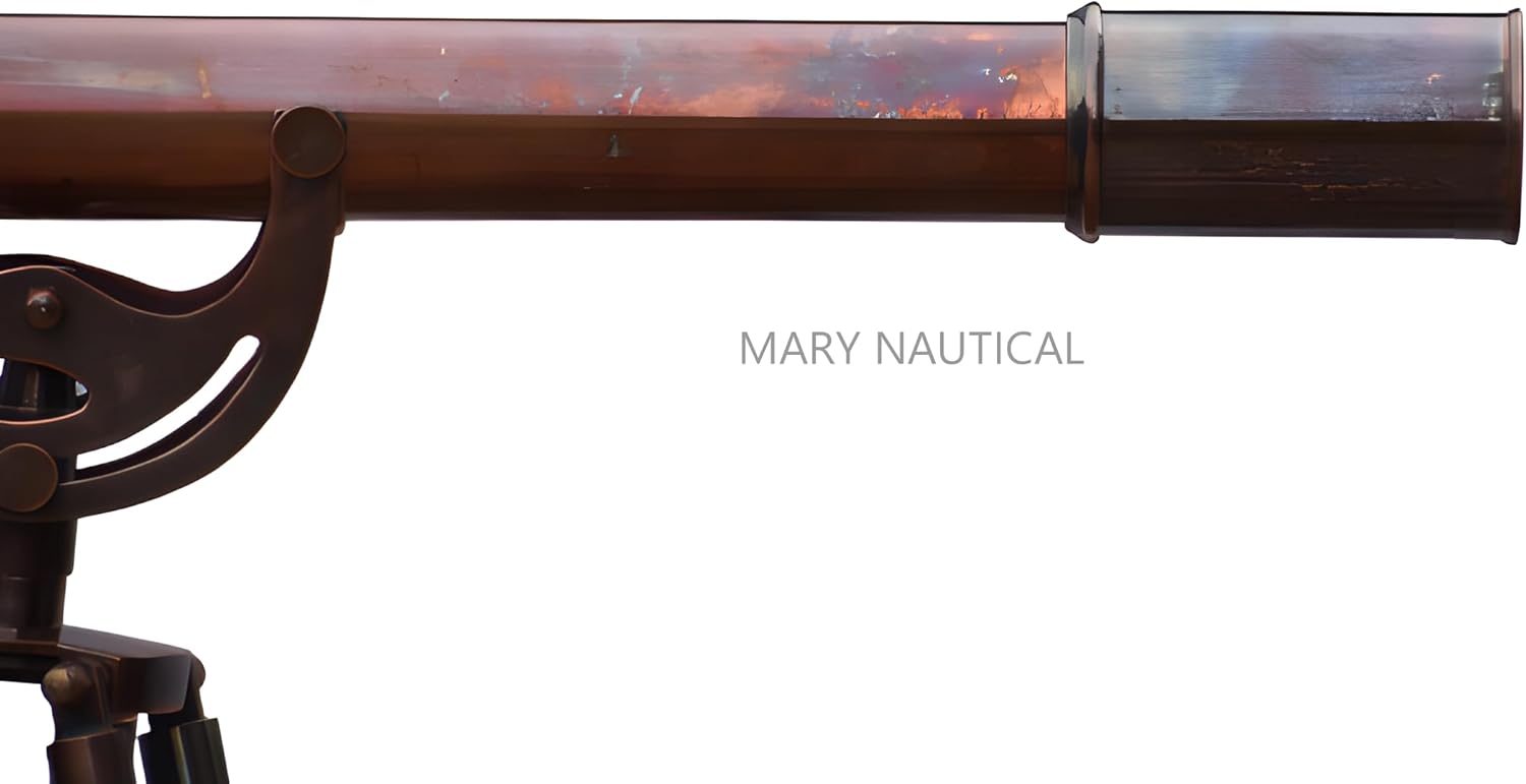 Vintage Anchor Style Telescope With Stand Wooden Tripod 50 Inch