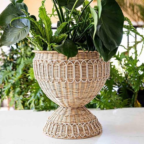 Juliska Provence Rattan Medium Urn Whitewash