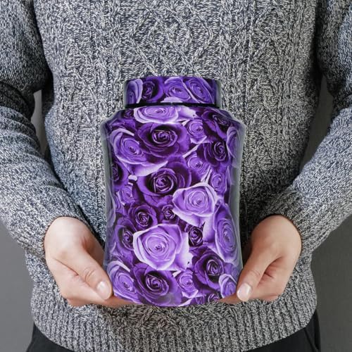 Purple Rose Cremation Urn for Human Ashes Up to 180 lbs