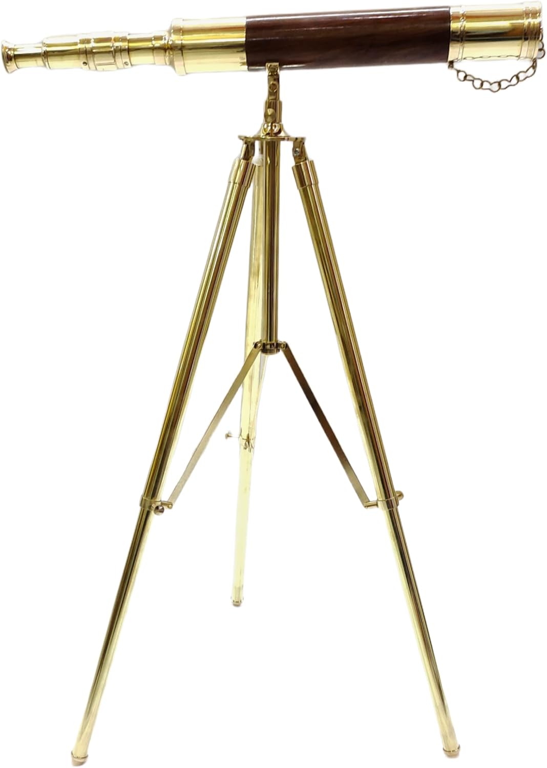 Vintage Brass Tube Telescope with Antique Tripod Stand