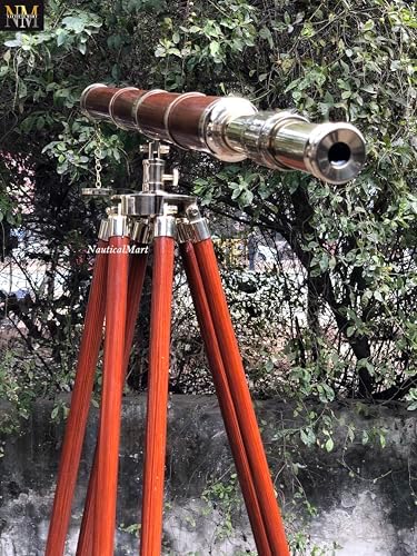 Floor Standing Telescope - 54 Inches Brass Nautical Decor