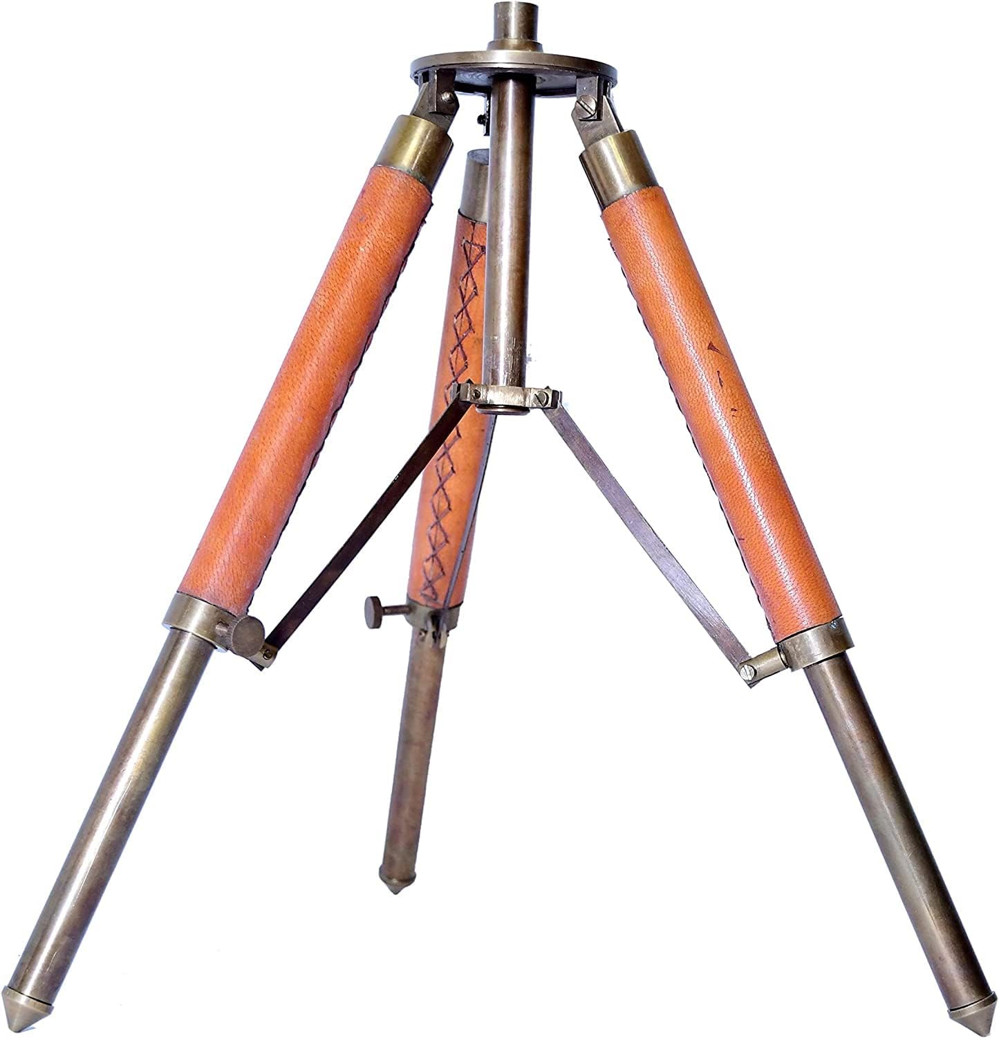 Nautical Vintage Marine Brass Leather Telescope Decor