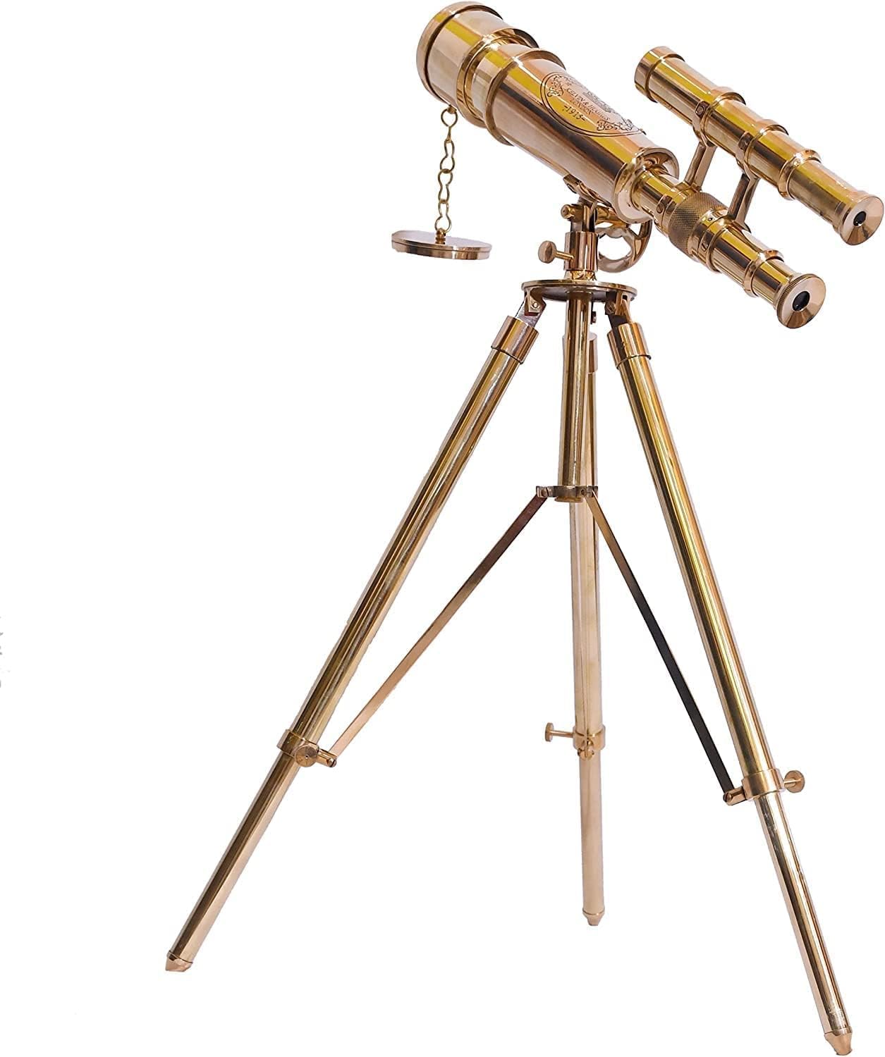 Vintage Harbor Master Telescope with Brass Stand