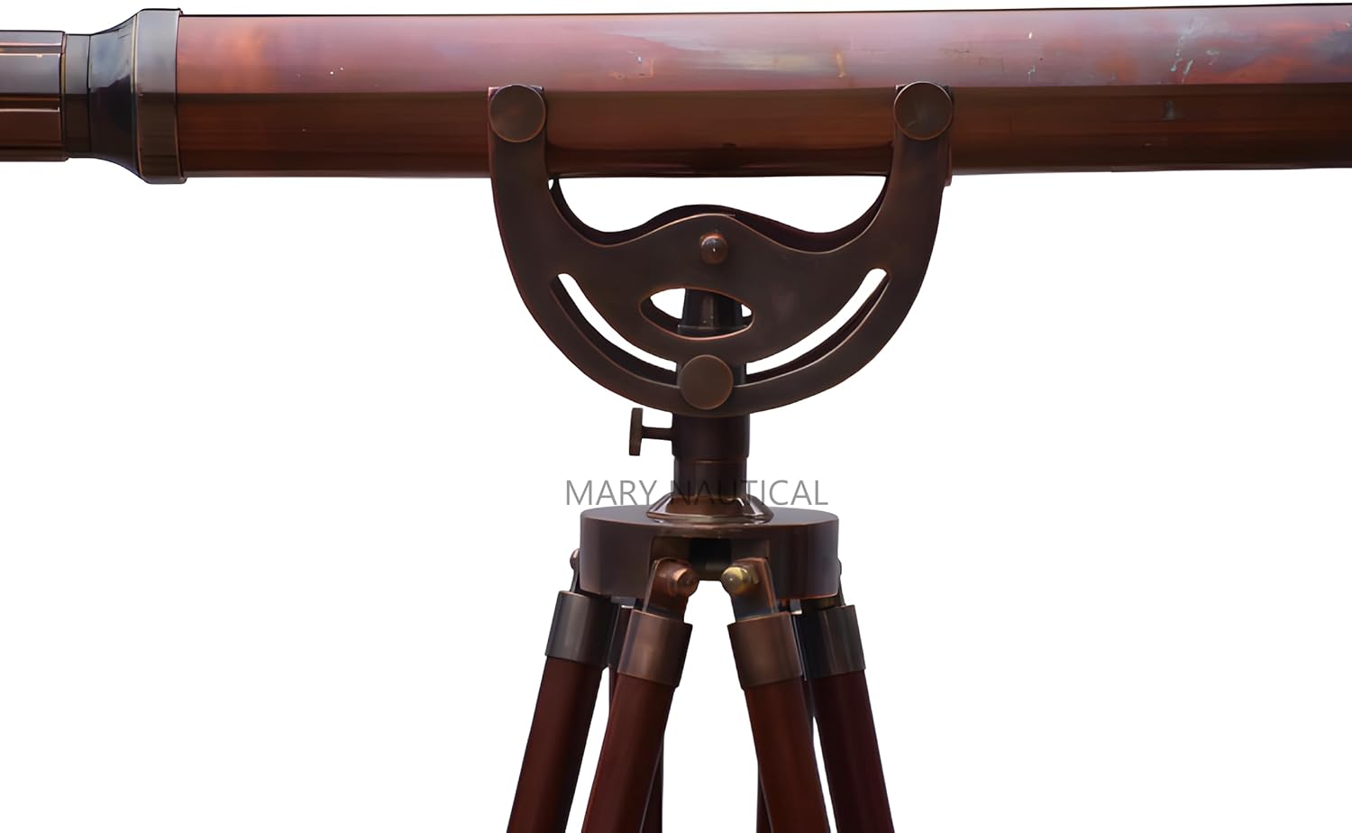Vintage Anchor Style Telescope With Stand Wooden Tripod 50 Inch