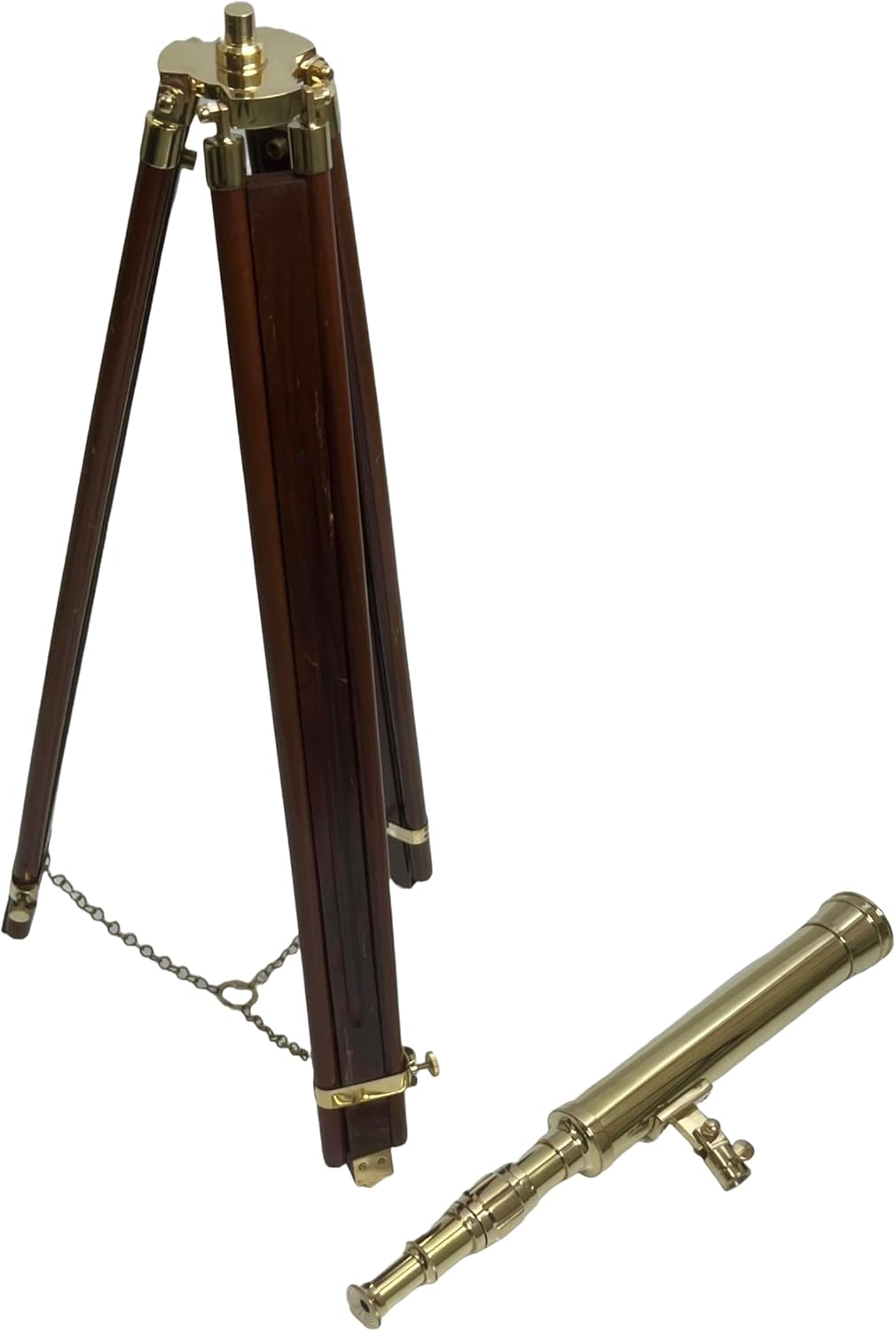 Heritage Lookout 18 Inch Brass Telescope with 10X Magnification and 37mm Lens