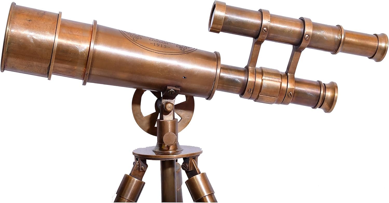 Antique Finish Adjustable Decorative Telescope for Home and Kids Theme