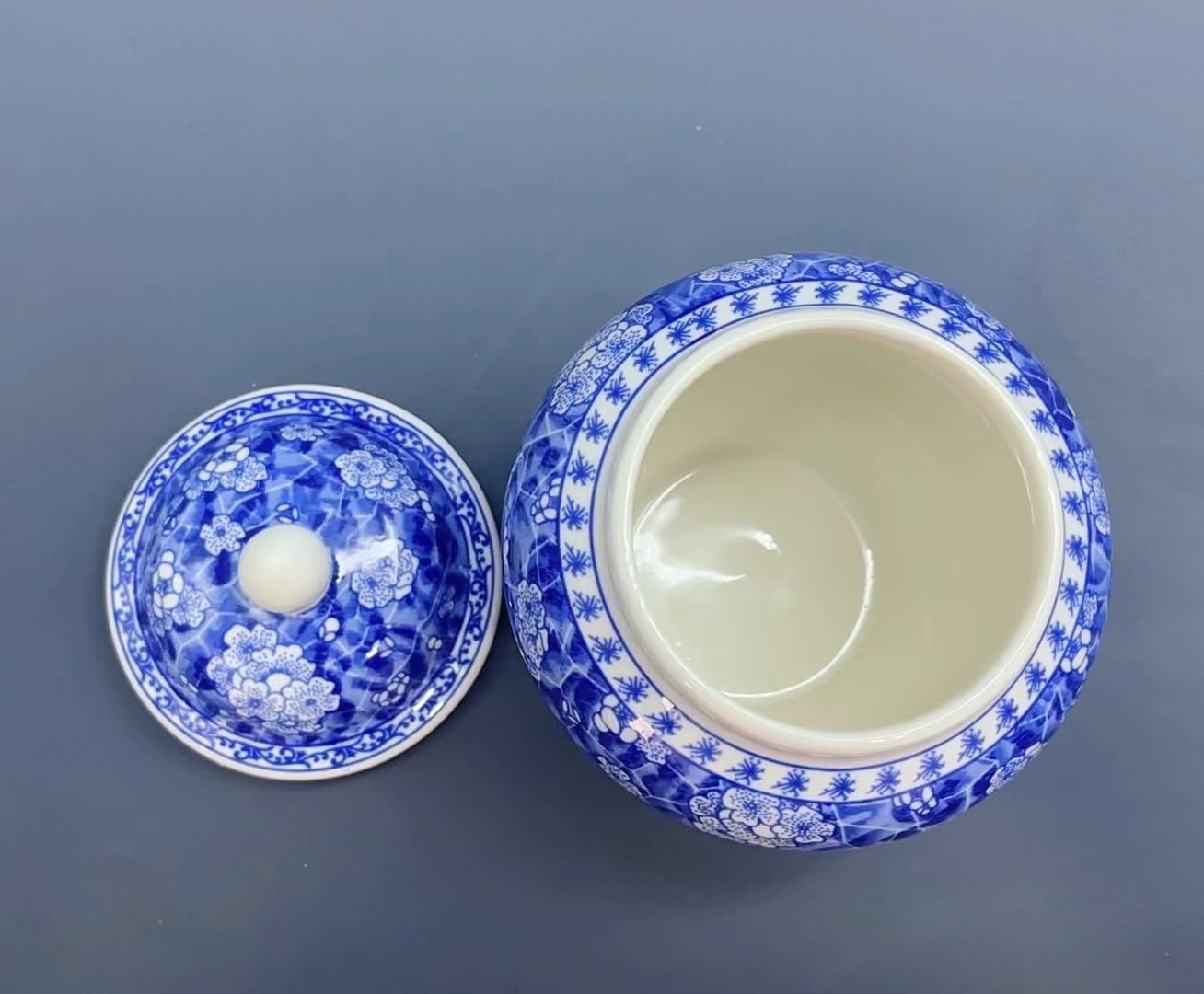 Decorative Ceramic Urn for Dog or Cat Ashes - Blue