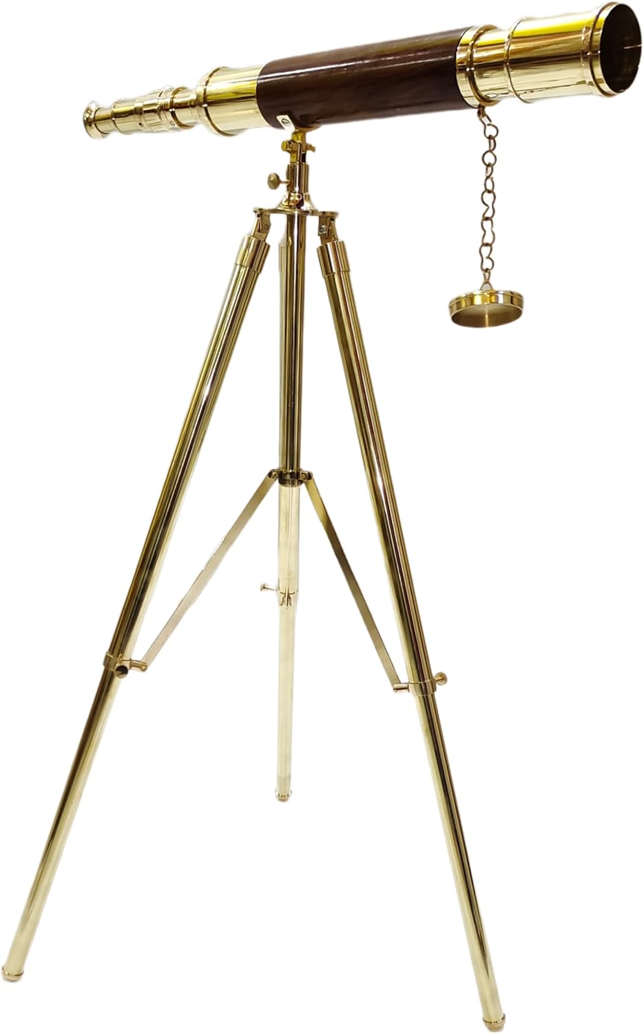 Vintage Brass Tube Telescope with Antique Tripod Stand