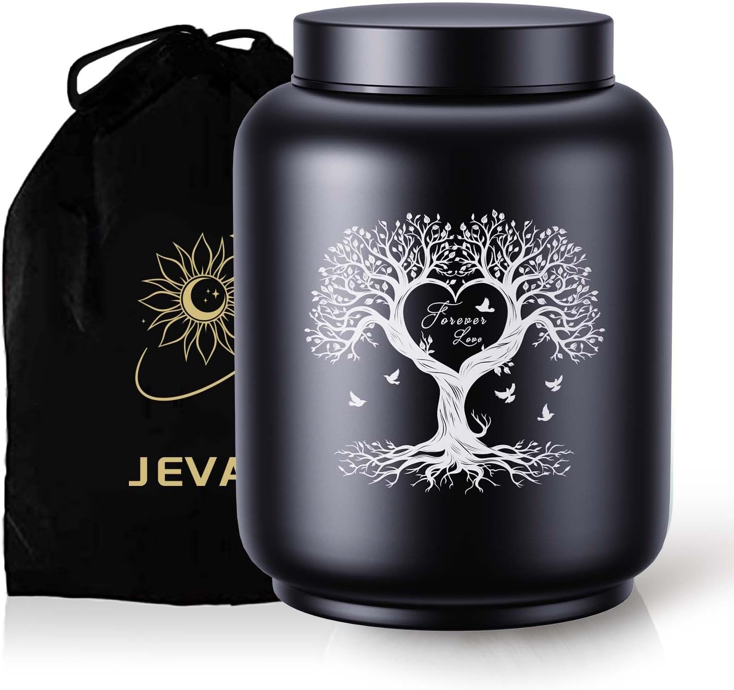 Cremation Urn for Adult Male Ashes - 200 Cubic Inches Stainless Steel Urn with Tree of Life Design