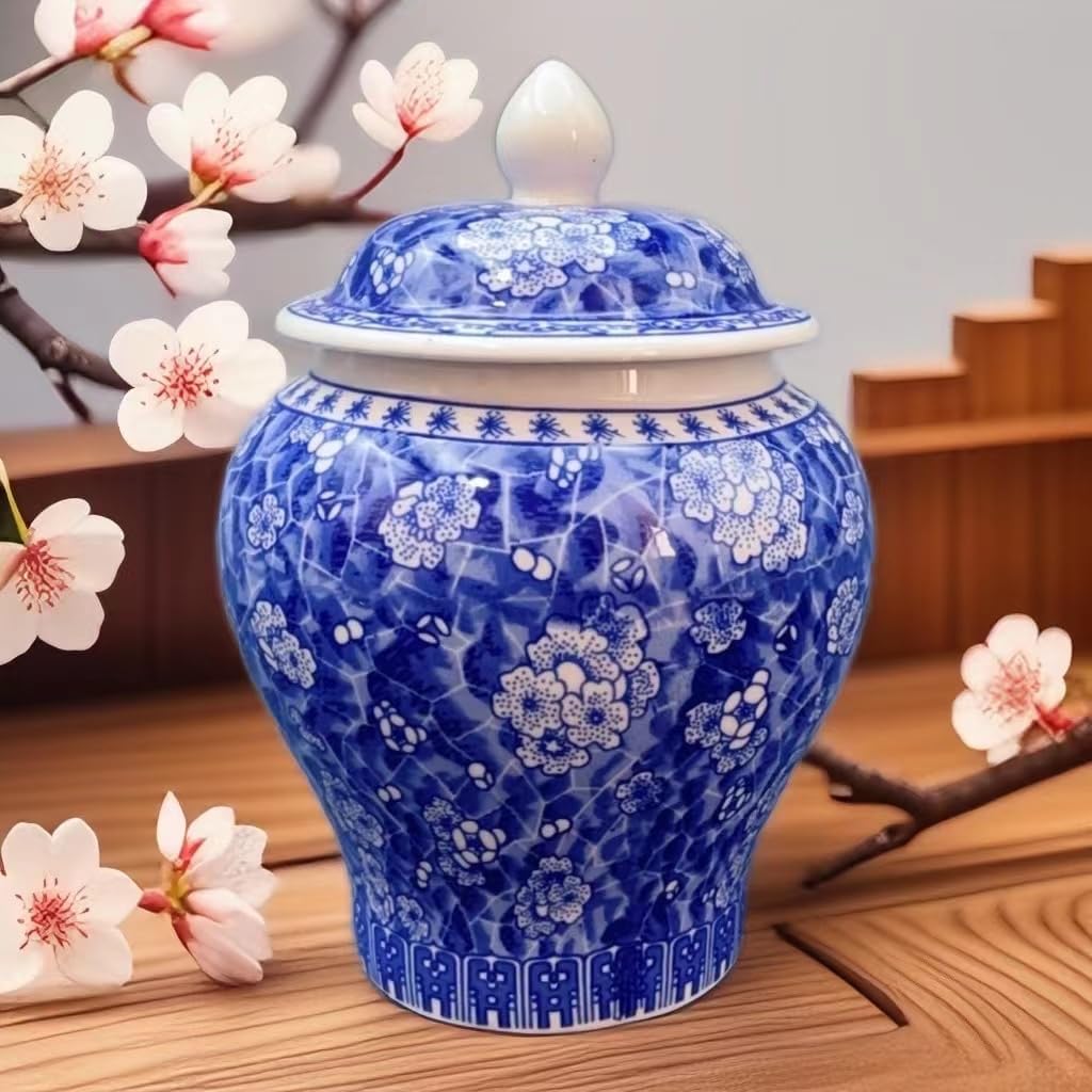 Decorative Ceramic Urn for Dog or Cat Ashes - Blue