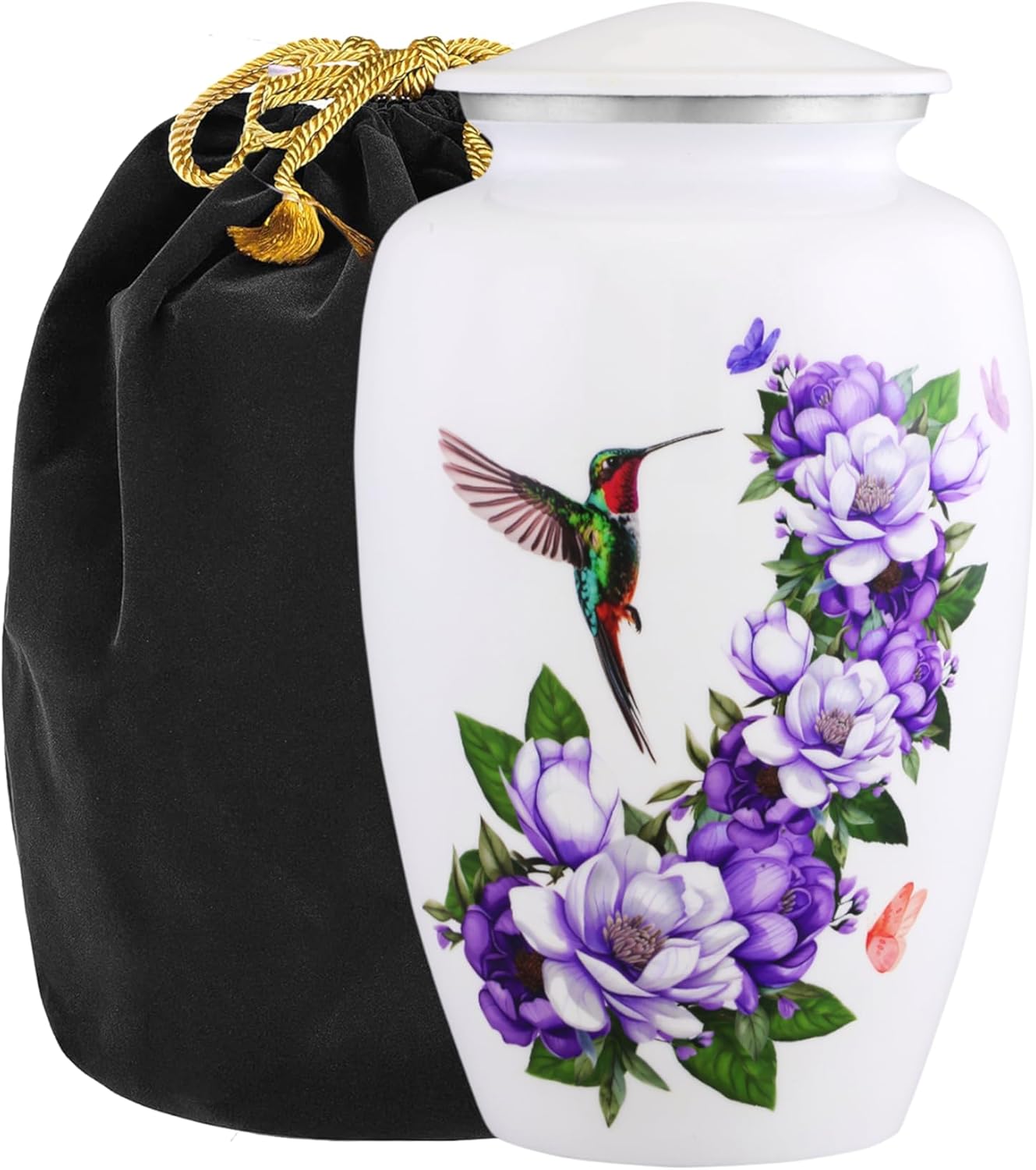 Humming Bird with Magnolia Flower Cremation Urn for Human Ashes - Decorative Urn for Adults