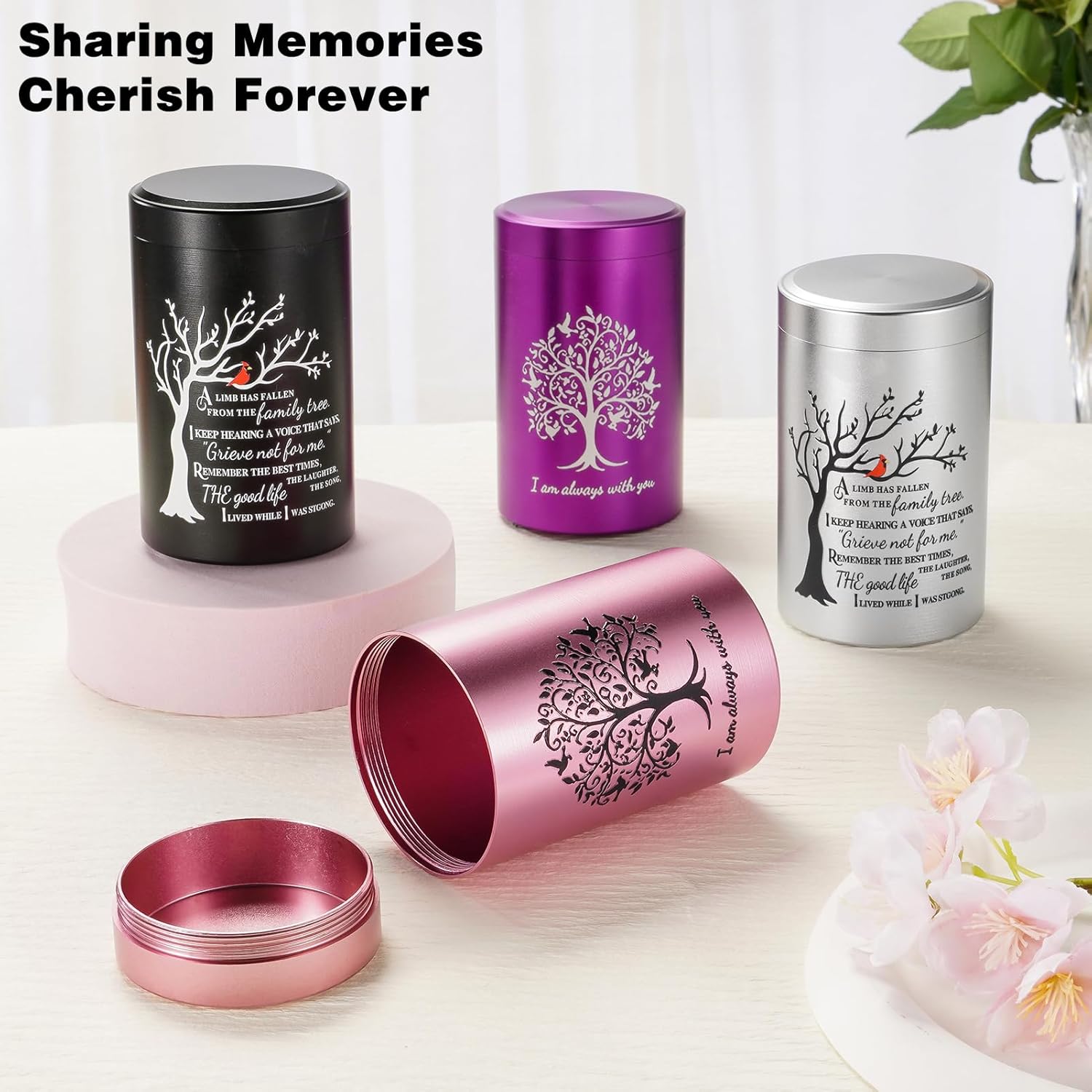 SOITIS Tree of Life Cremation Urn - Small 354 Inch Memorial Urn for Human Ashes