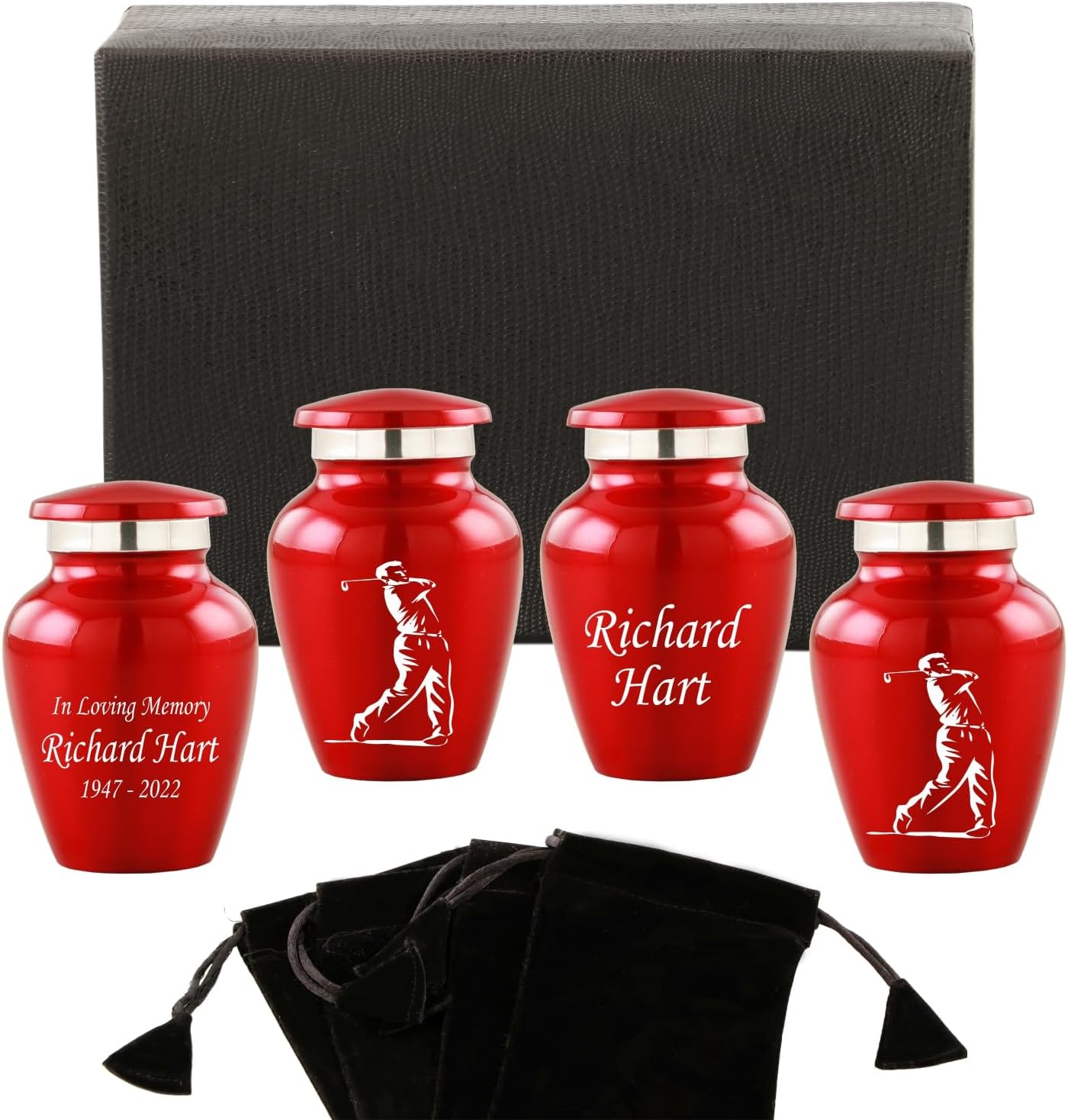 Personalized Engraving Golfing in Heaven Cremation Urn - Decorative Ashes Urn for Family Keepsake