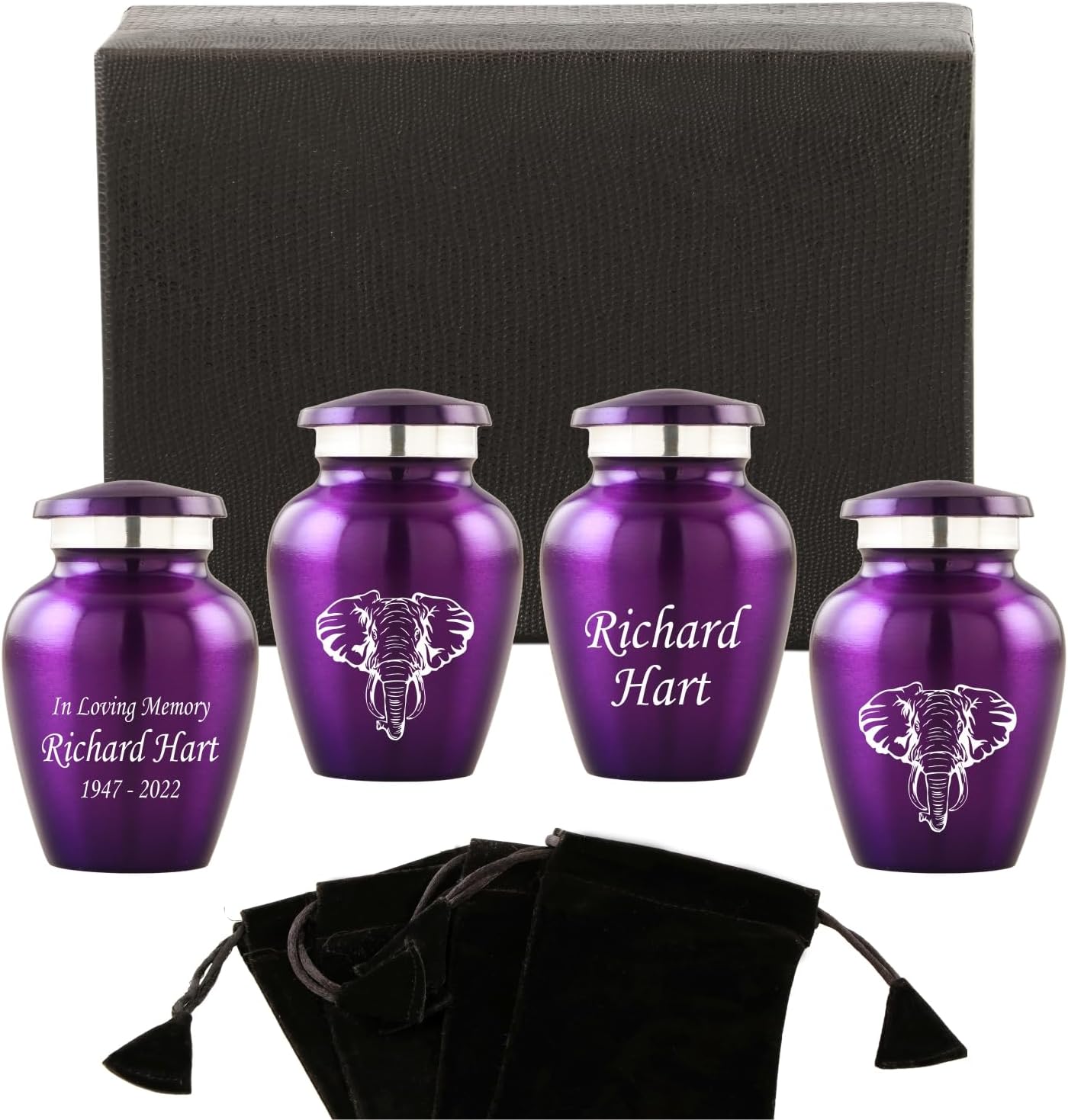 Personalized Guardian Elephant Cremation Urn for Adult Ashes - Decorative Urns for Human Remains