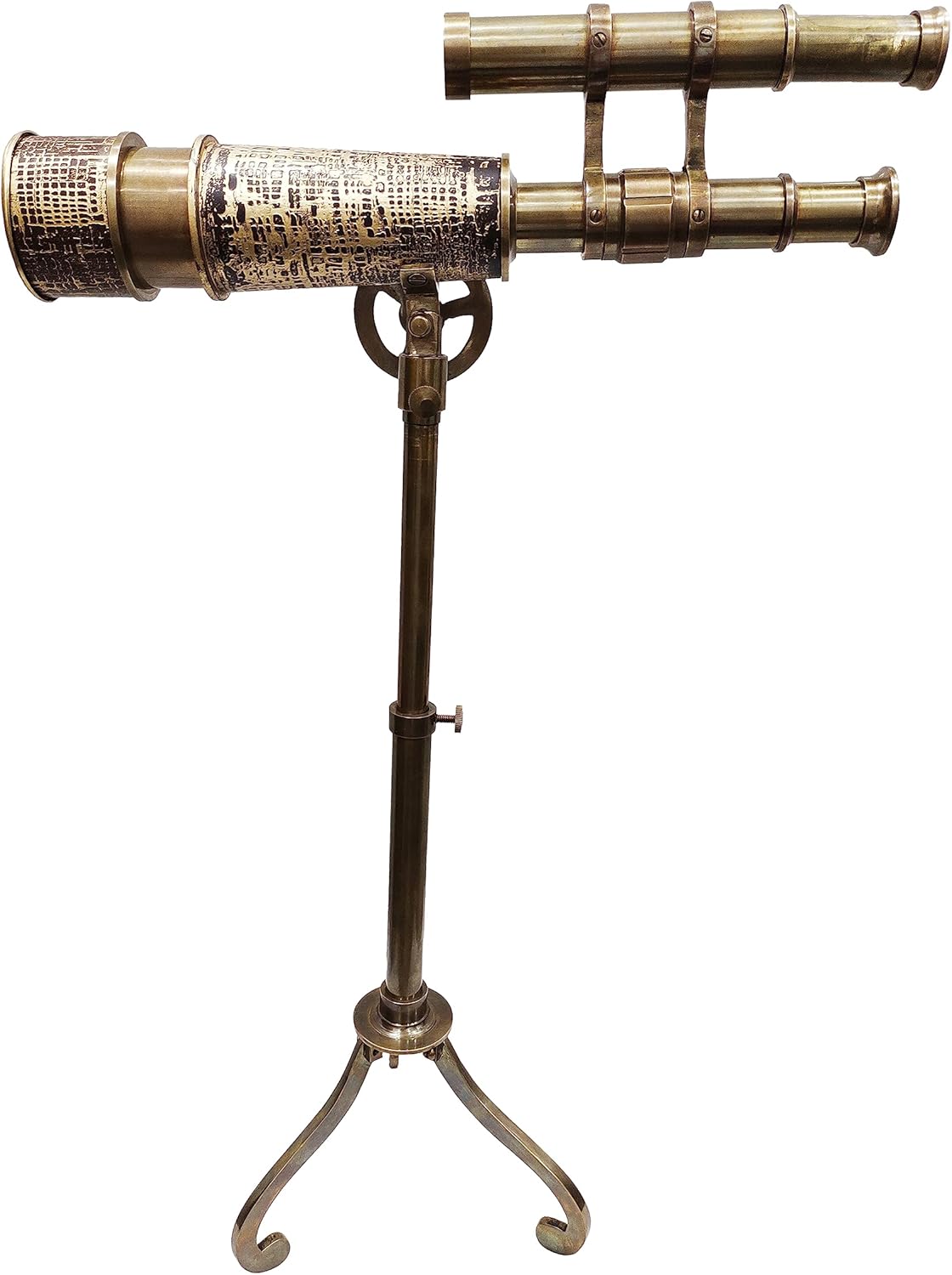 Vintage Antique Brass Telescope with Brass Tripod Stand