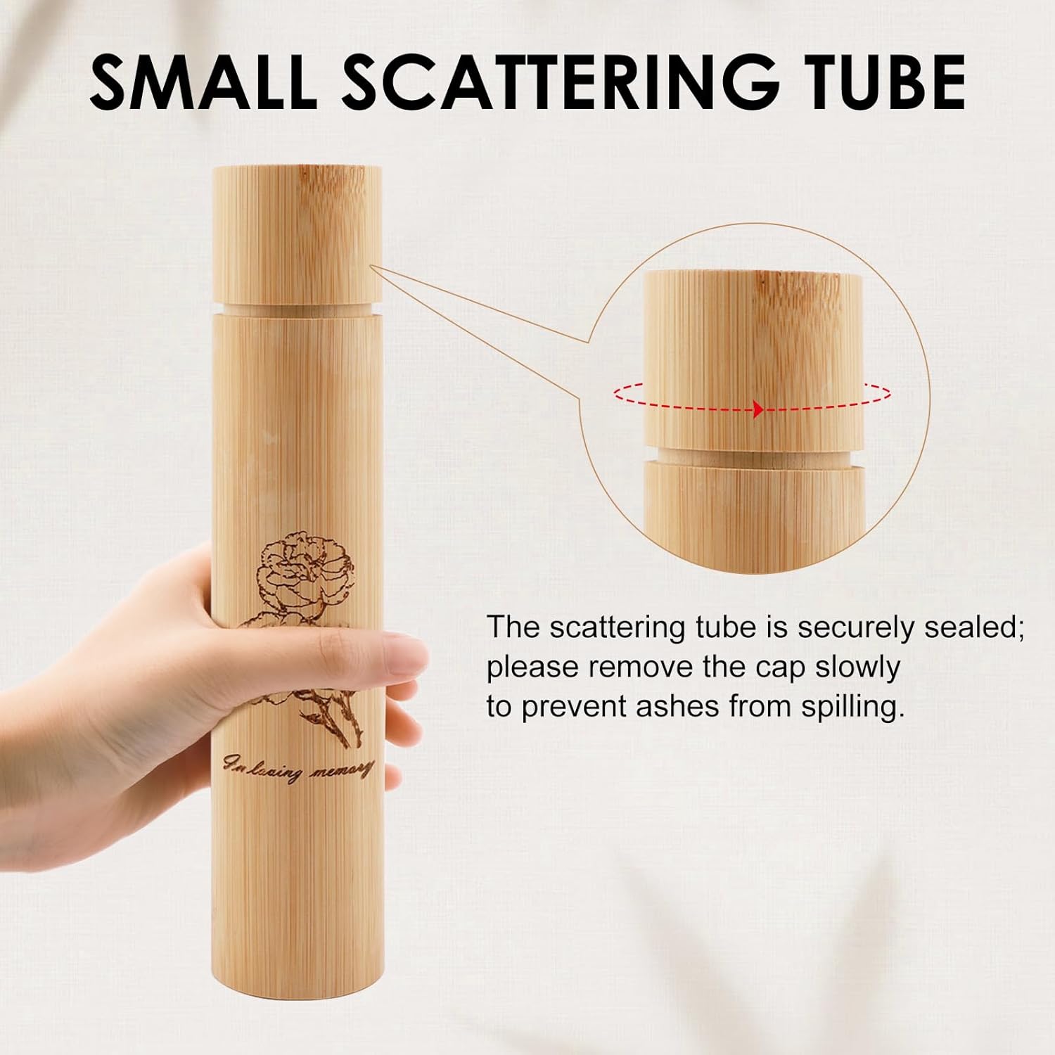 Set of 4 Biodegradable Bamboo Scattering Urns for Human Ashes - Tree of Life