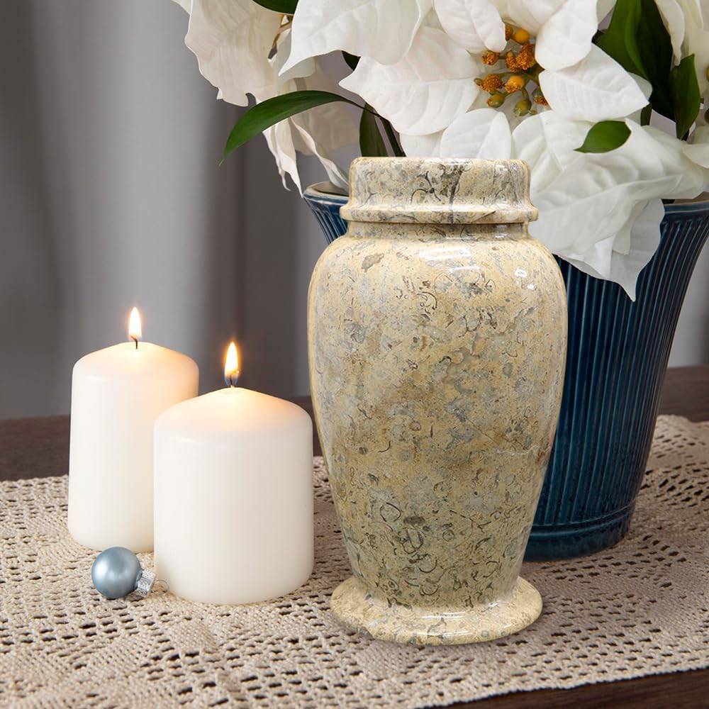 Decorative Marble Cremation Urn for Children or Small Pets