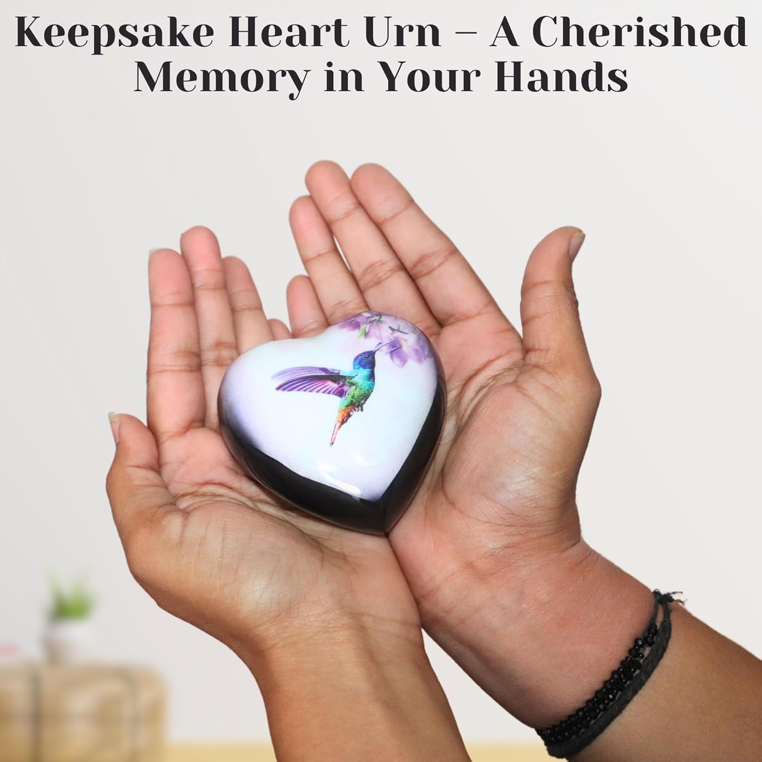Heart Shape Keepsake Cremation Urn for Ashes Metal Mini Urn for Humans or Pets