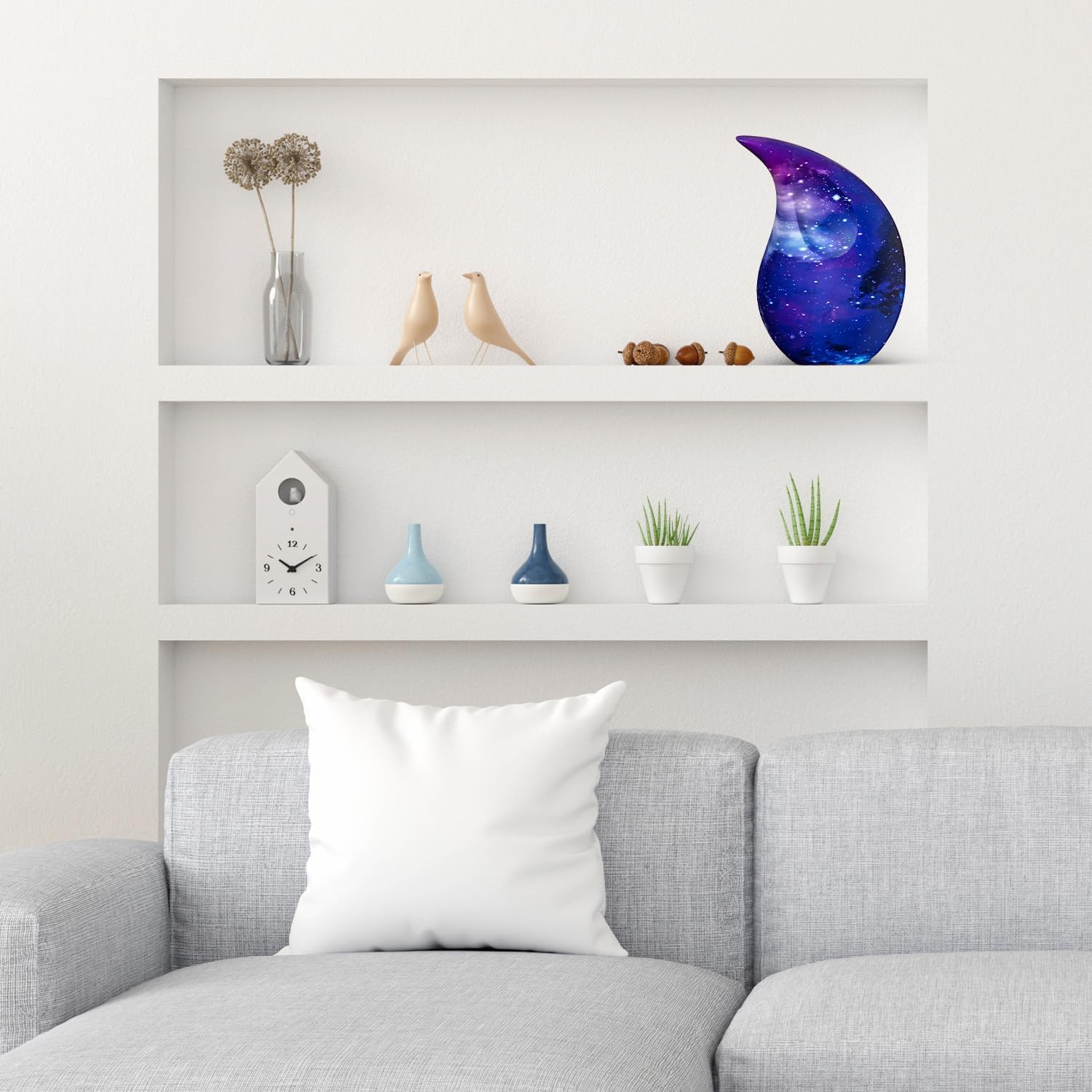 Teardrop Urns for Human Ashes - Large Standard Size Handcrafted Cremation Urns for Dad Mom Men Women