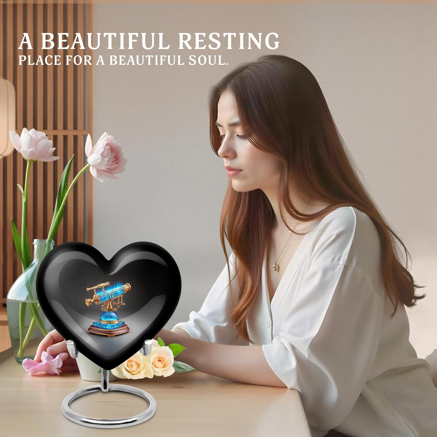 8 Inch Cremation Urn for Adult Ashes - Memorial Decorative Urn