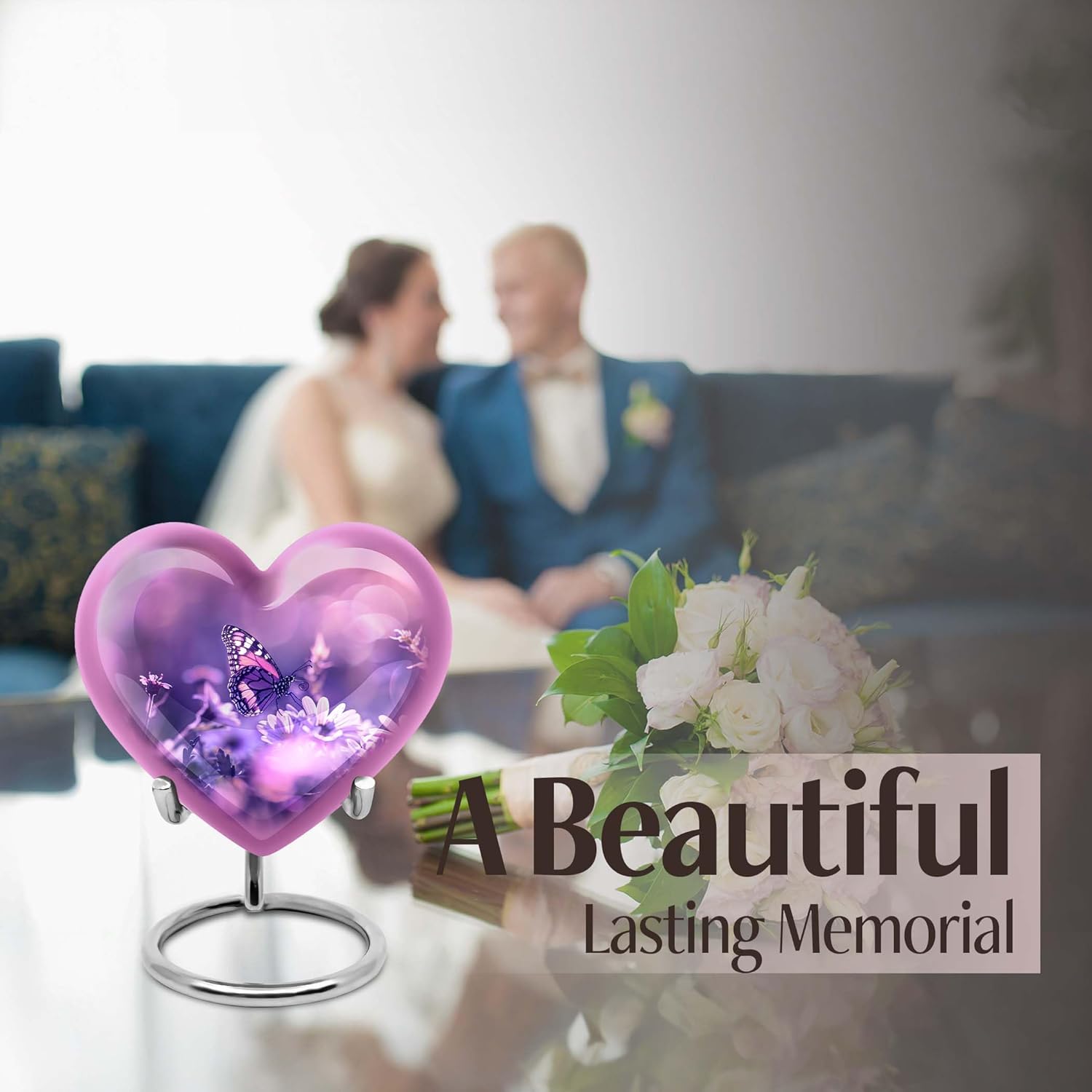 Butterfly Urn for Human Ashes - 3 Inch Handcrafted Memorial Decor