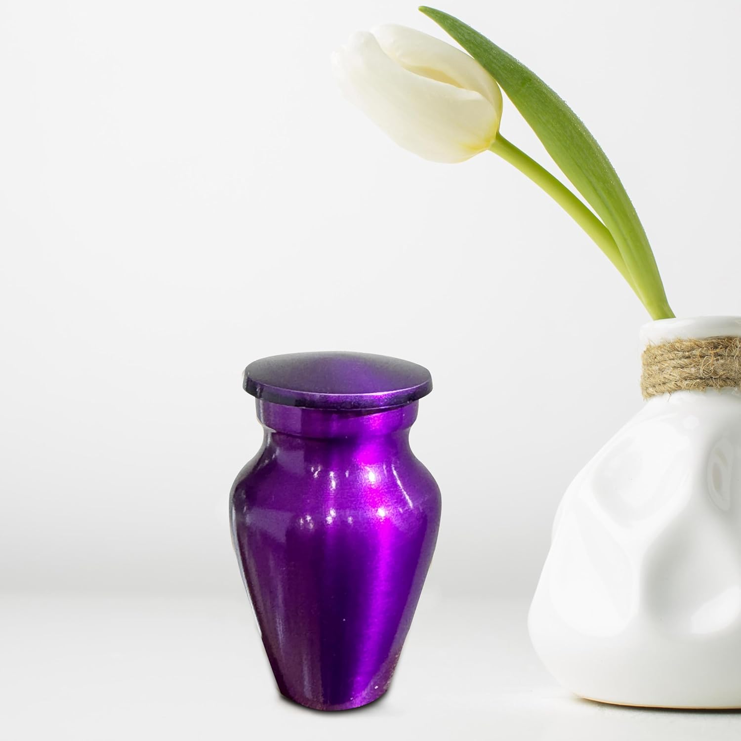 Mini Urns for Cremation Ashes Decorative Keepsake Urn 3 Inch Magenta