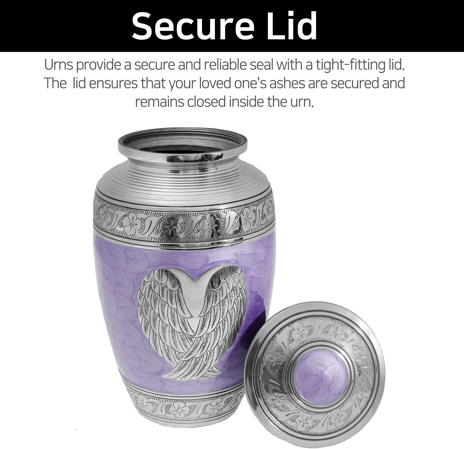 LETUSTO Cremation Urn for Adult Ashes Handcrafted Decorative Urn with Velvet Bag