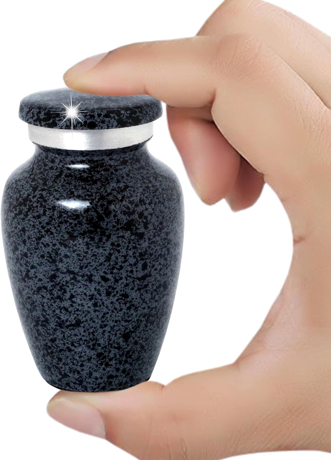 Marble Finish Cremation Urn Small Keepsake for Human or Pet Ashes Gray