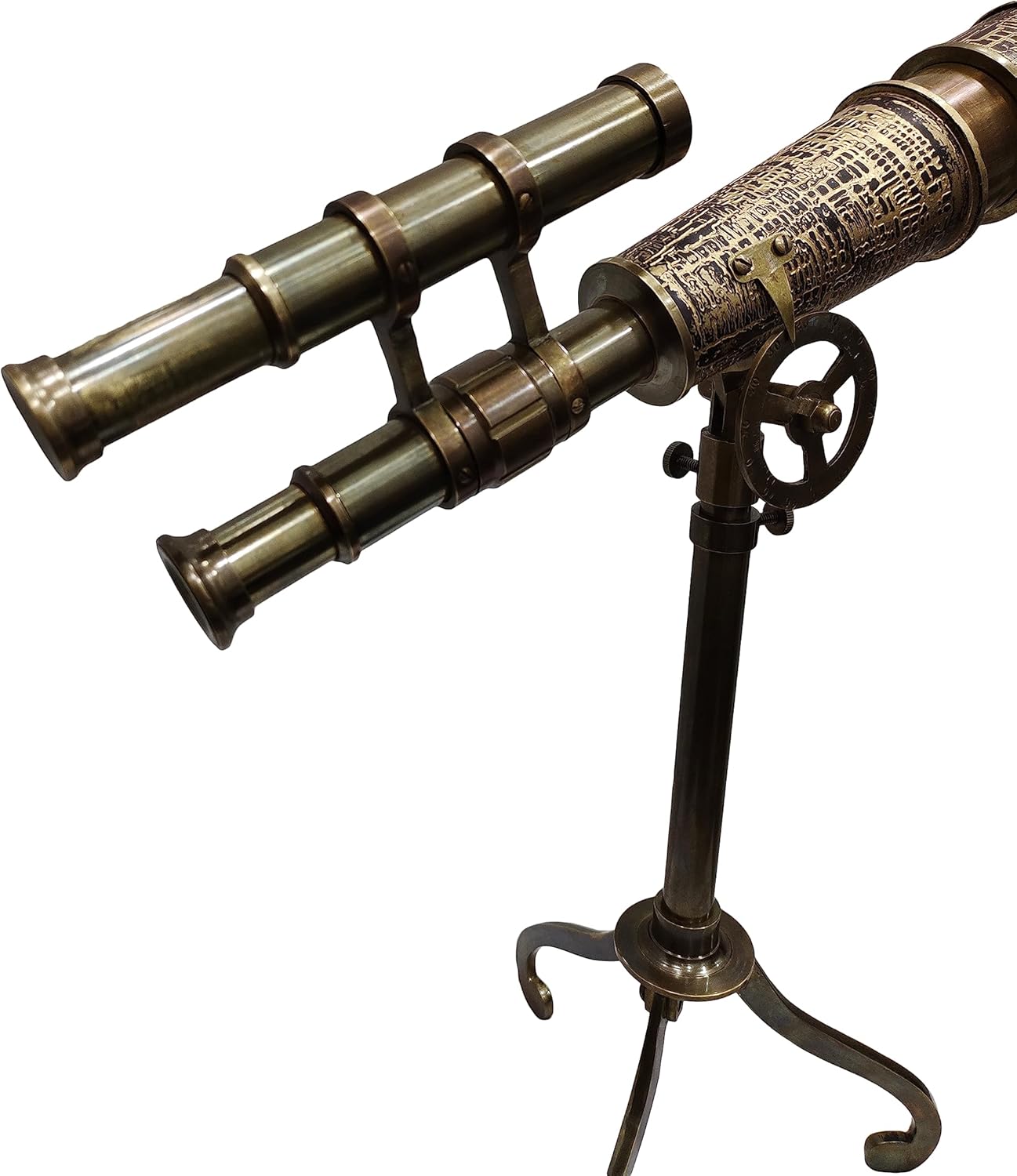 Vintage Antique Brass Telescope with Brass Tripod Stand