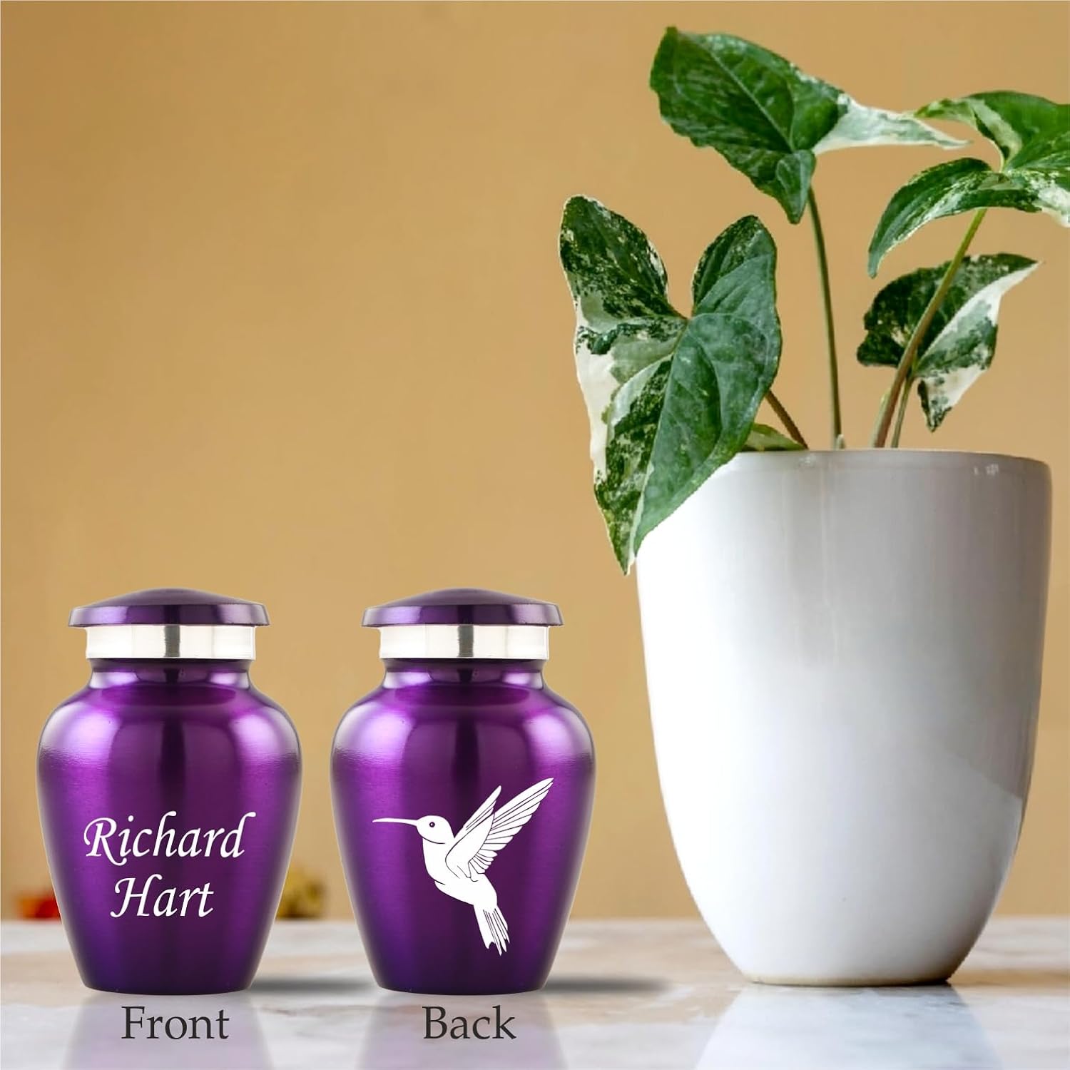 Personalized Engraving Hummingbird Cremation Urn - Decorative Keepsake for Human Ashes