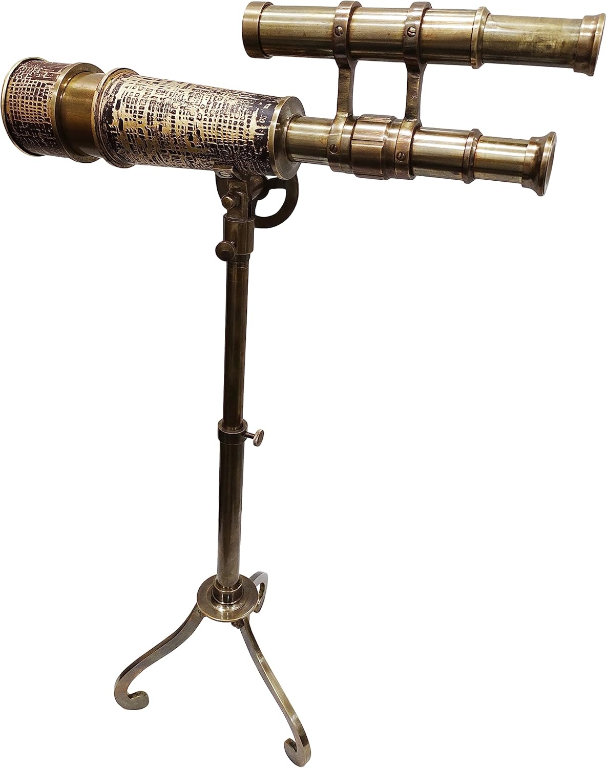 Vintage Antique Brass Telescope with Brass Tripod Stand