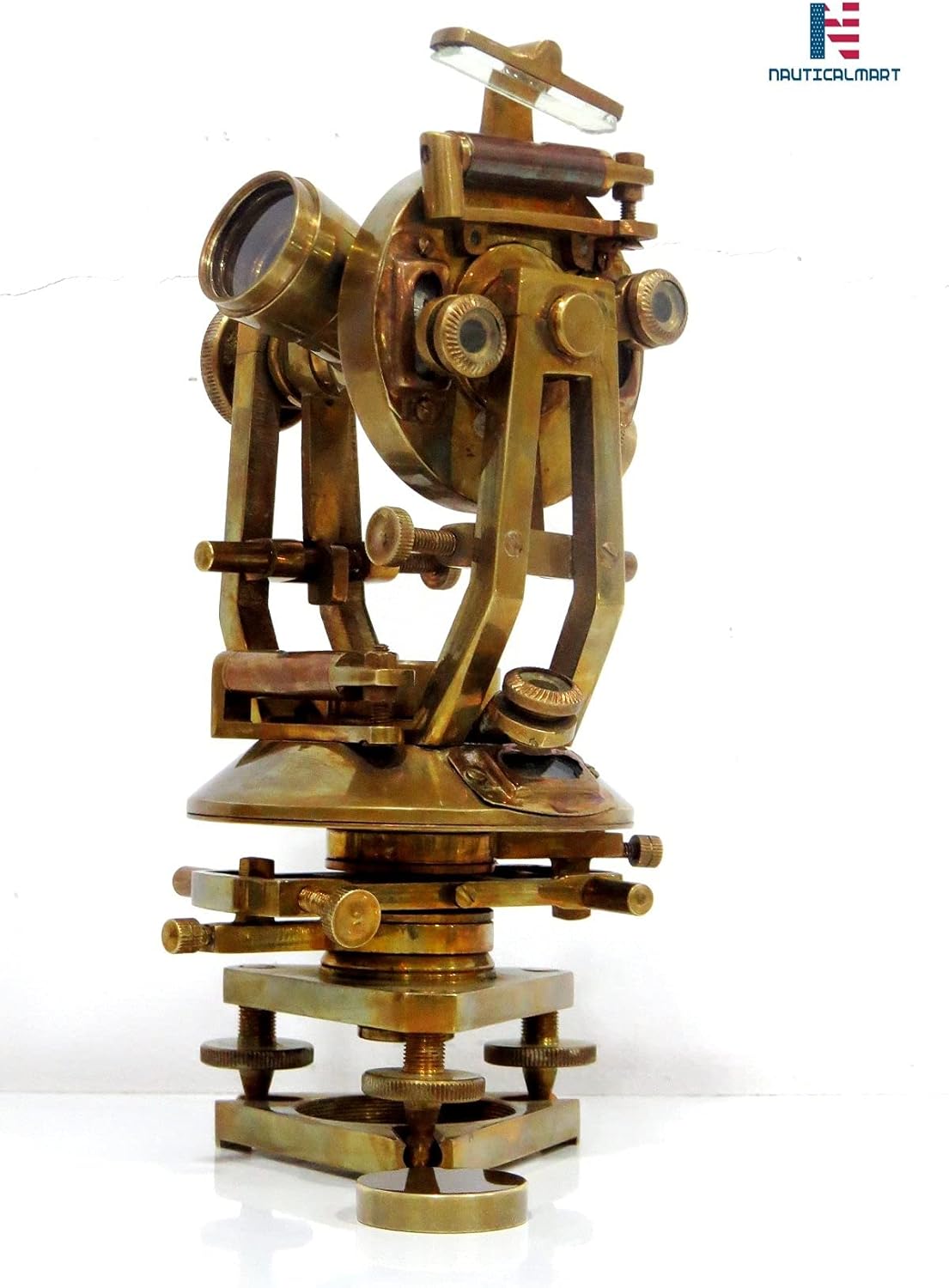 Brass Theodolite 10 Inch Vintage Nautical Decor