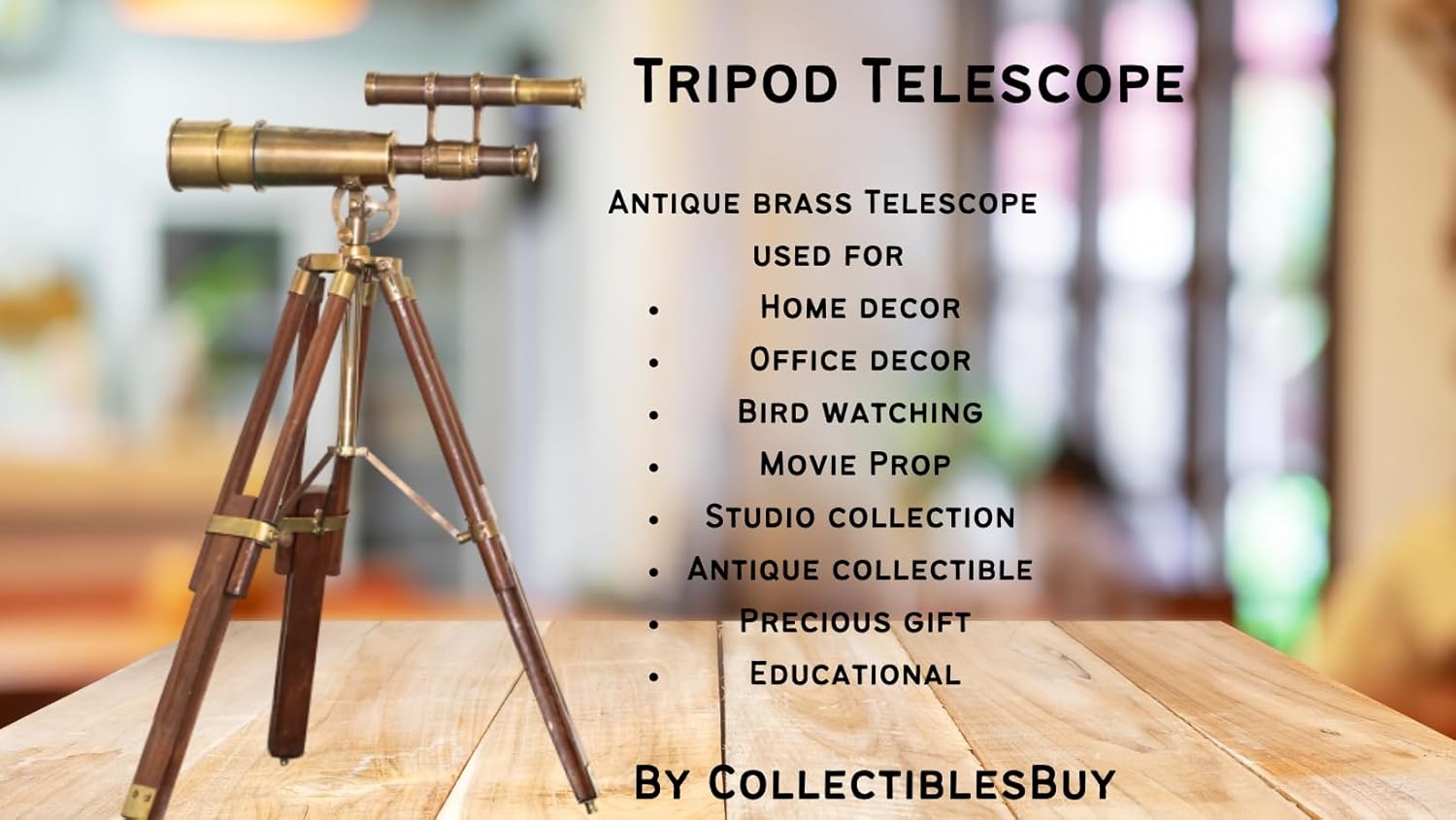 Vintage Marine Telescope Brass Decorative Desk Display