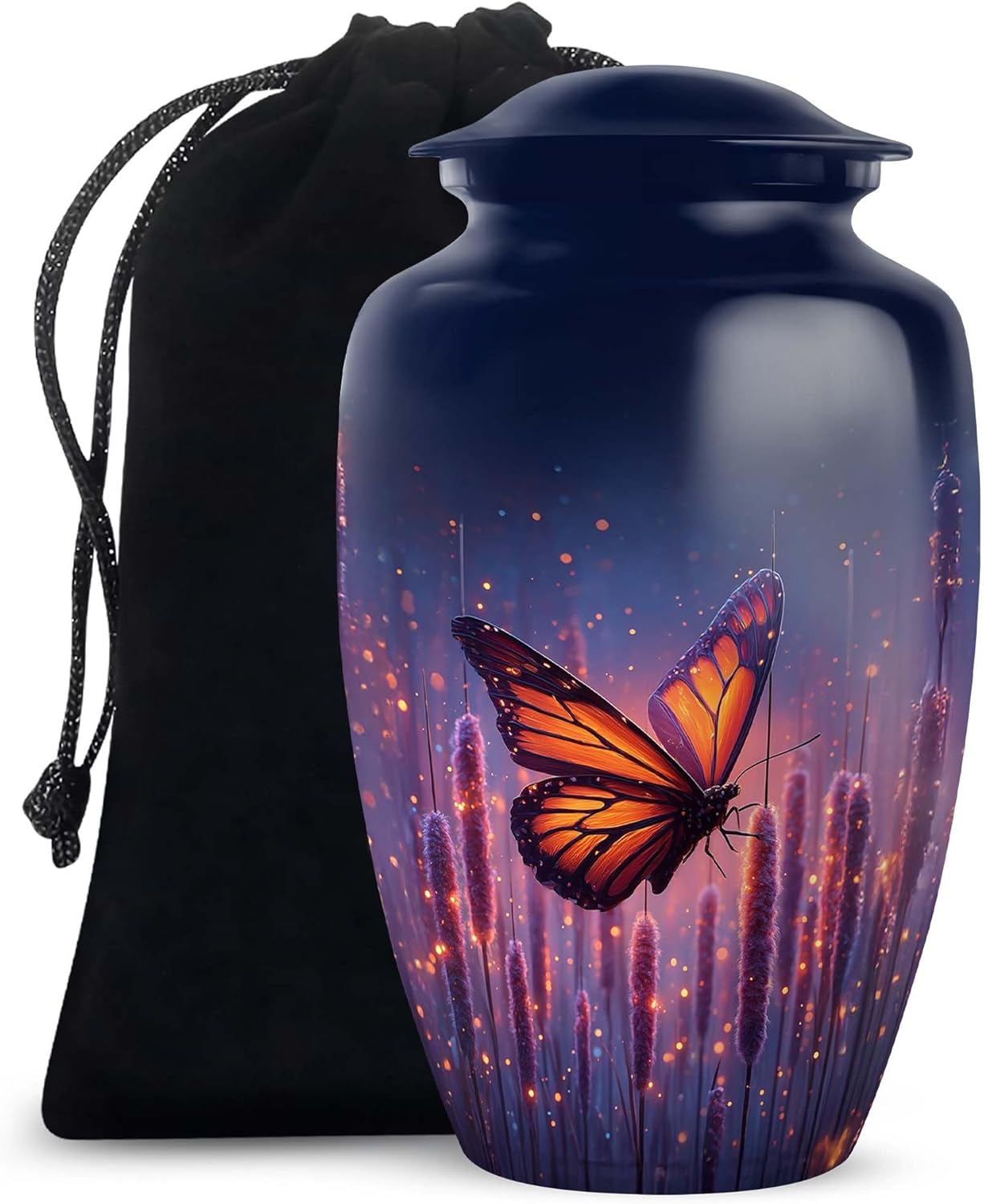 Butterfly Decorative Urn for Human Ashes Large Capacity Elegant Design
