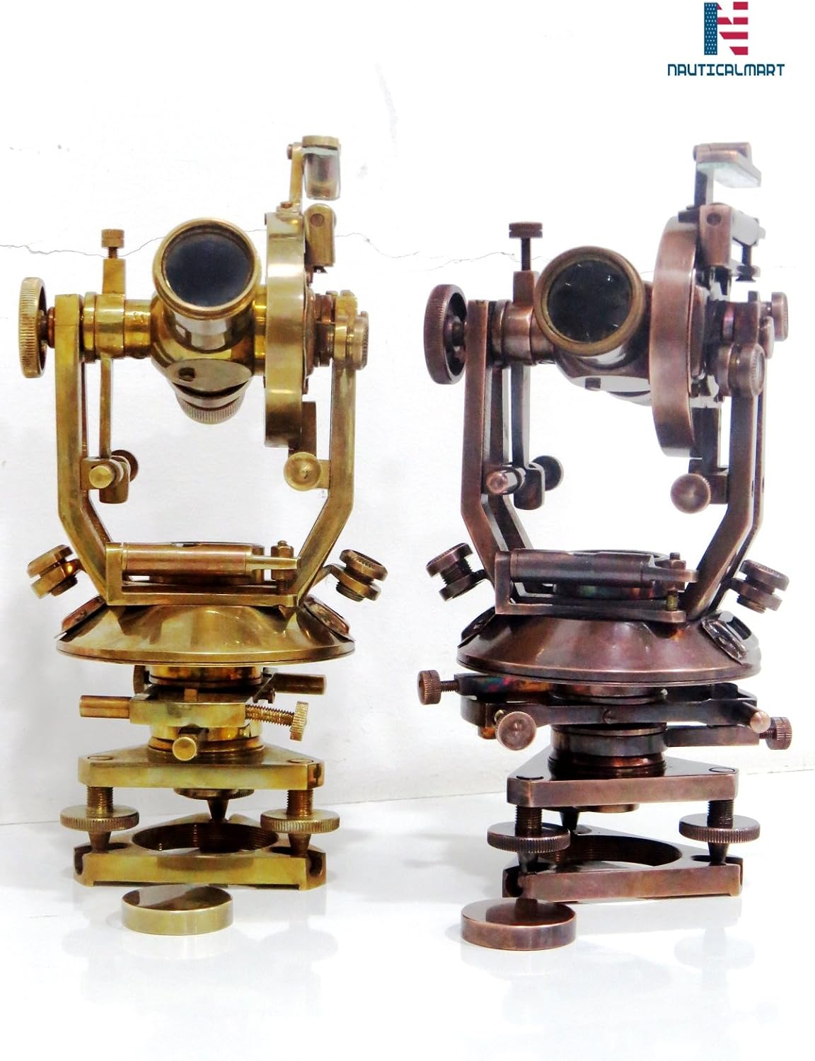Brass Theodolite 10 Inch Vintage Nautical Decor