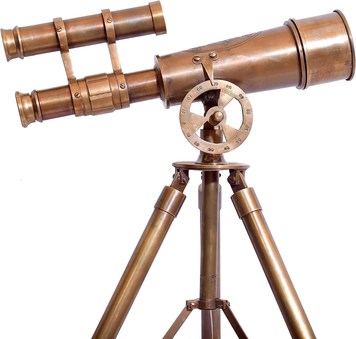 Antique Finish Adjustable Decorative Telescope for Home and Kids Theme