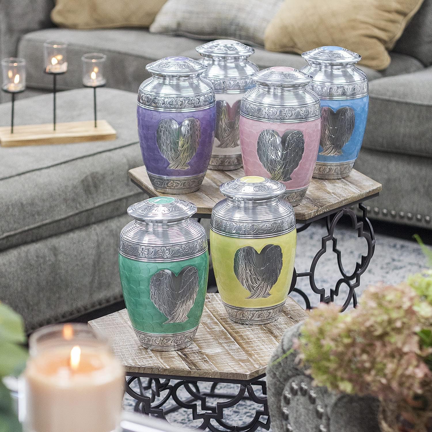 LETUSTO Cremation Urn for Adult Ashes Handcrafted Decorative Urn with Velvet Bag