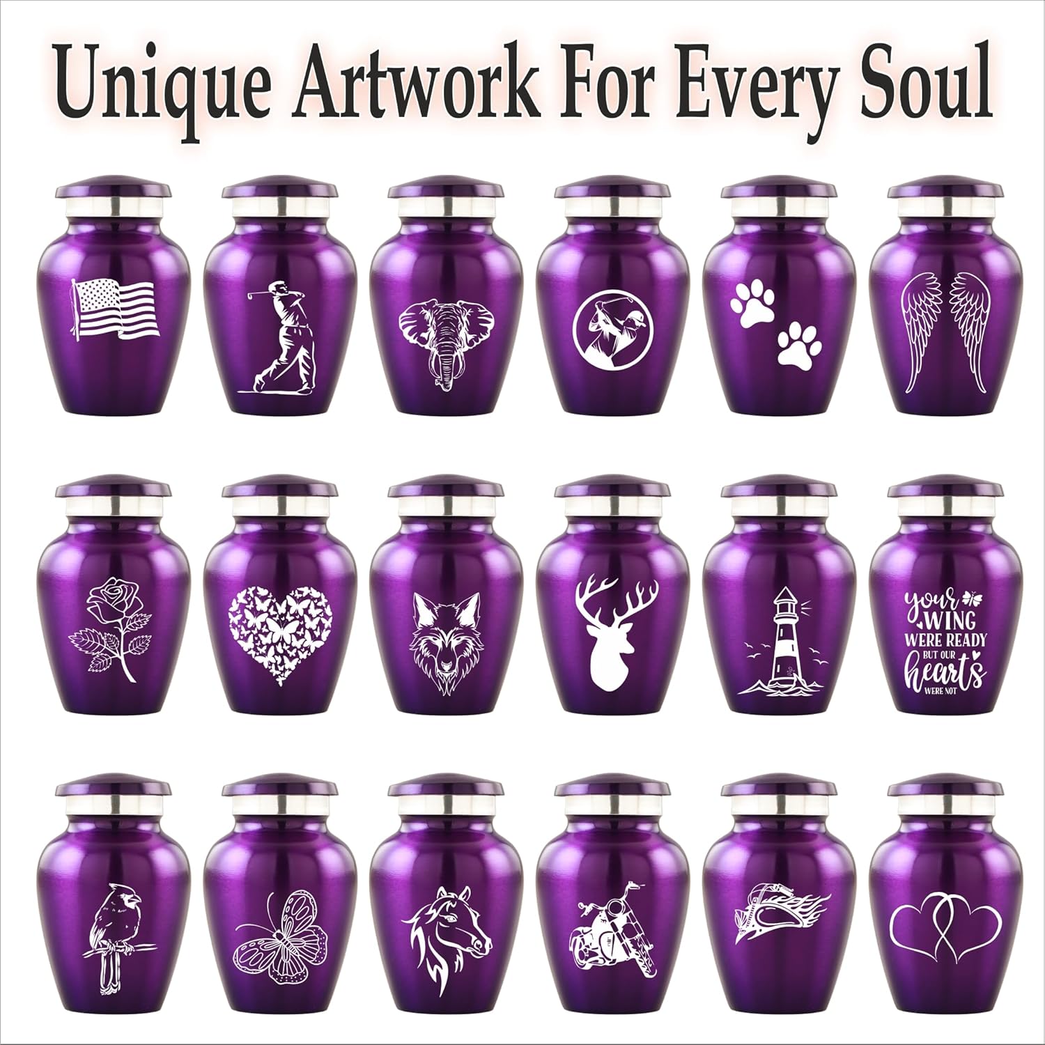 Personalized Engraving Hummingbird Cremation Urn - Decorative Keepsake for Human Ashes