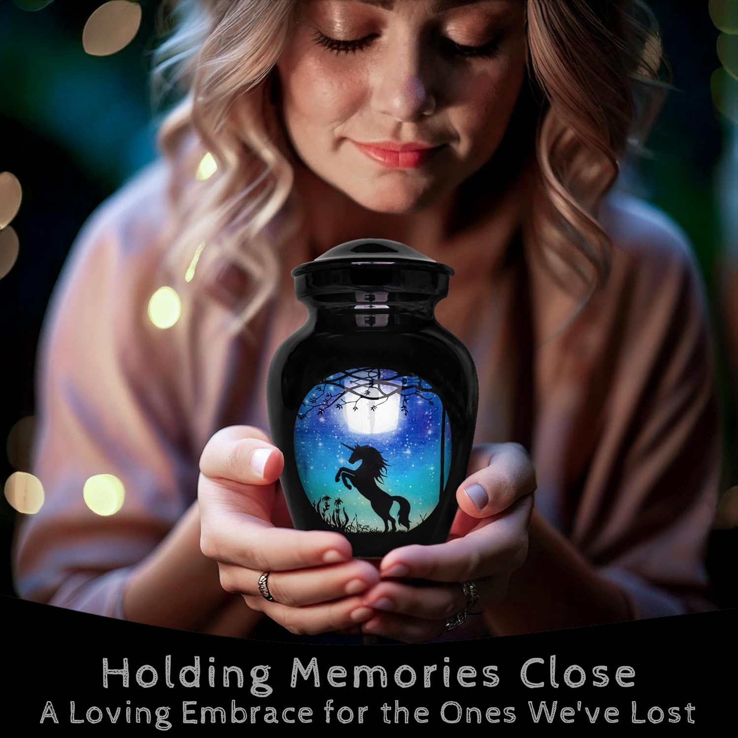 Small Urns for Human Ashes Keepsake - Unicorn Urn for Adult Man Woman Mini Urn