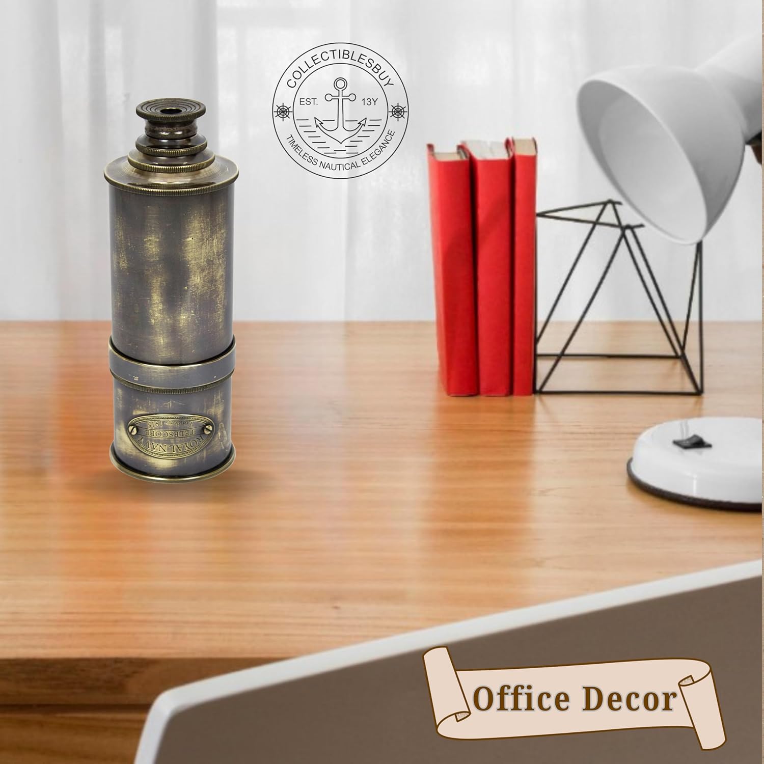 Brass Nautical Telescope 16 Inch Vintage Spyglass with 15x Magnification